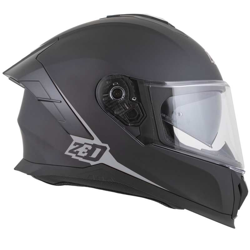 Casco integral de moto ZED K40 negro mate-gris oscuro