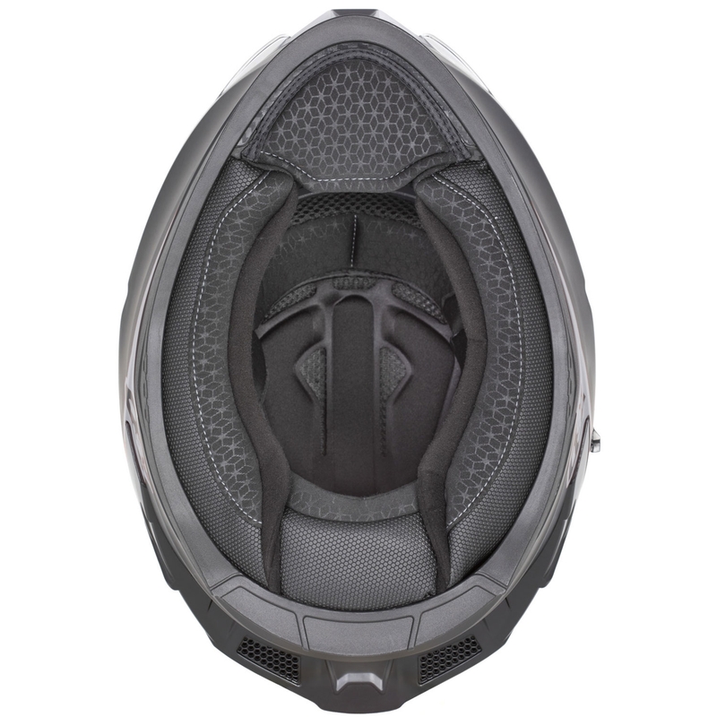 Casco integral de moto ZED K40 negro mate-gris oscuro