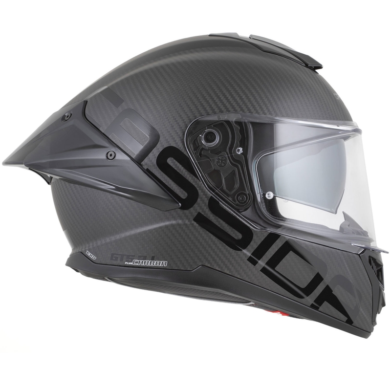 Casco integral de moto Cassida Integral GTS 2.1 Plus Carbon, color carbono mate, negro y blanco