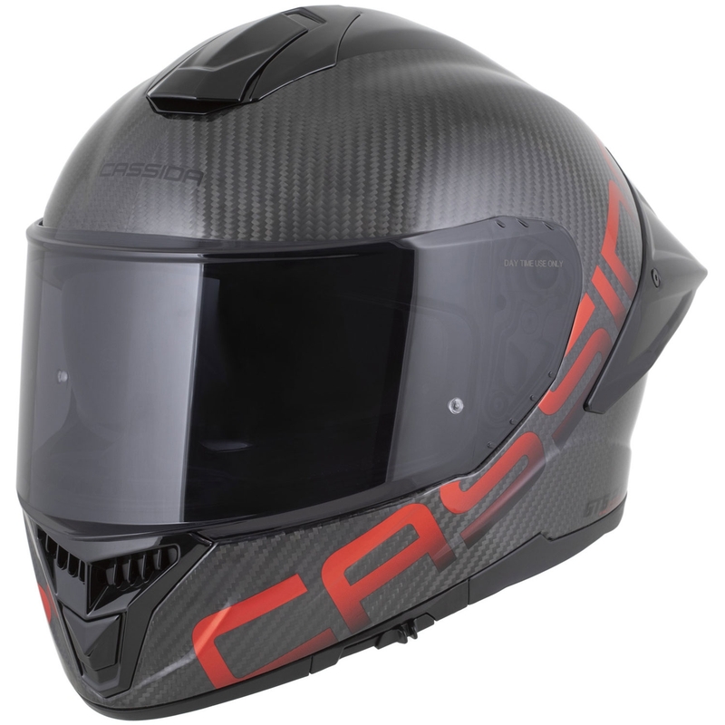 Casco integral de moto Cassida Integral GTS 2.1 Plus Carbon en color rojo carbono mate