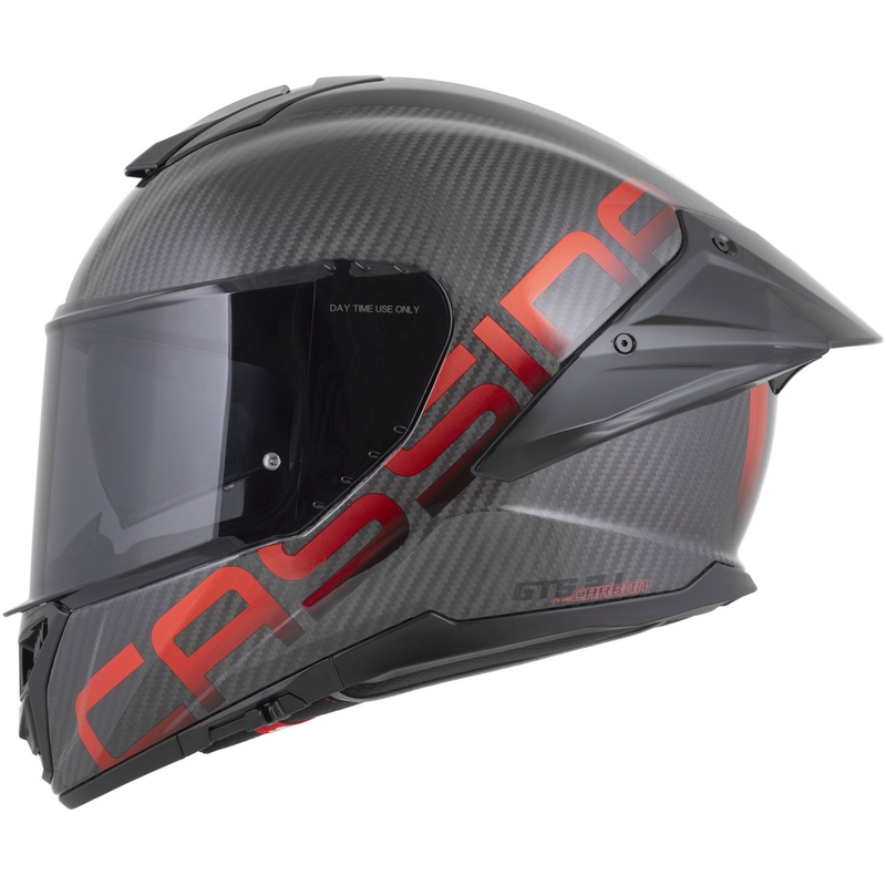 Casco integral de moto Cassida Integral GTS 2.1 Plus Carbon en color rojo carbono mate