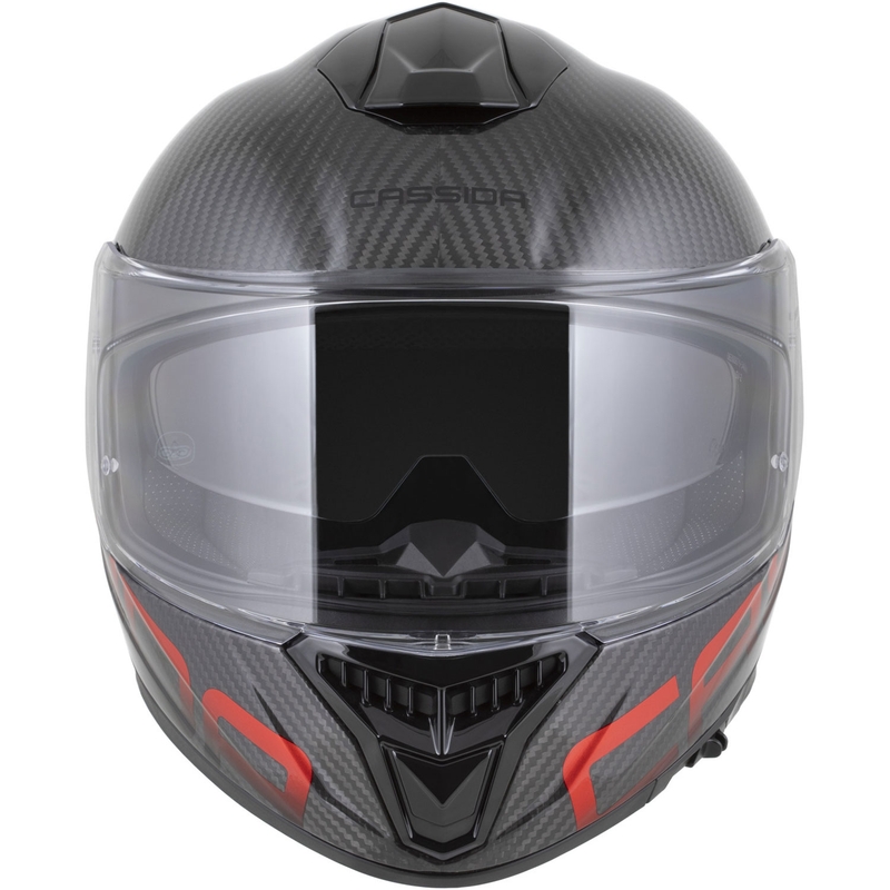 Casco integral de moto Cassida Integral GTS 2.1 Plus Carbon en color rojo carbono mate