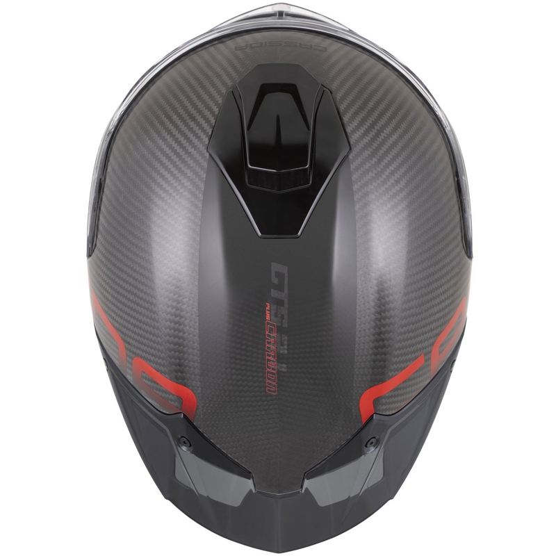 Casco integral de moto Cassida Integral GTS 2.1 Plus Carbon en color rojo carbono mate
