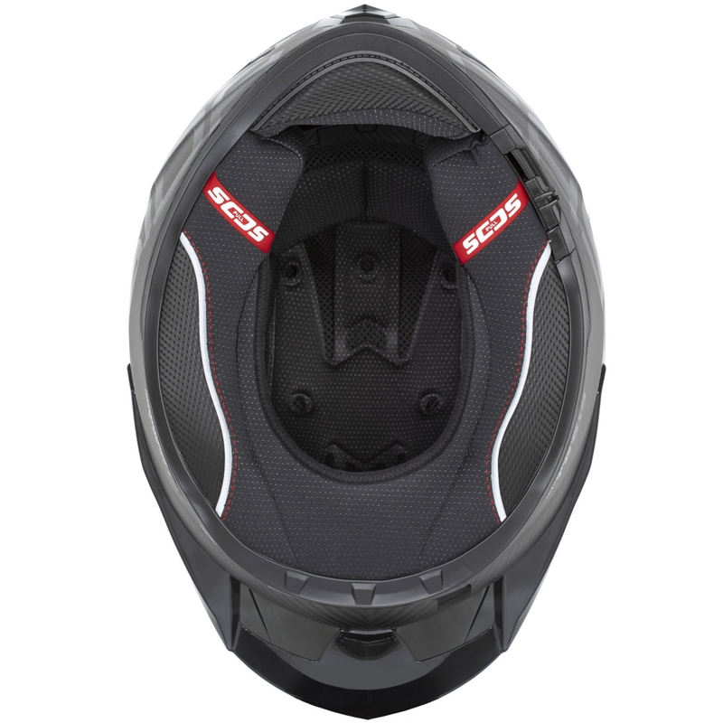 Casco integral de moto Cassida Integral GTS 2.1 Plus Carbon en color rojo carbono mate