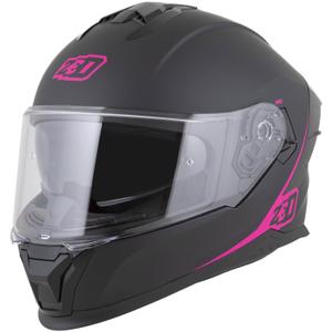 Casco integral de moto ZED K40 negro mate-rosa