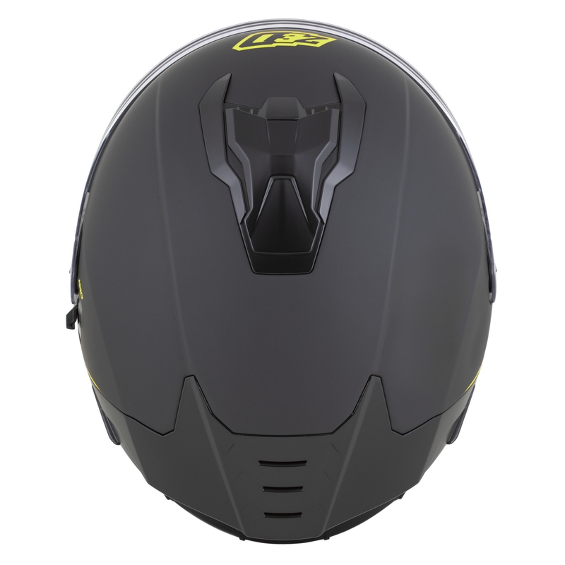 Casco integral de moto ZED K40 negro mate-amarillo fluo