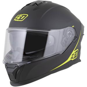 Casco integral de moto ZED K40 negro mate-amarillo fluo