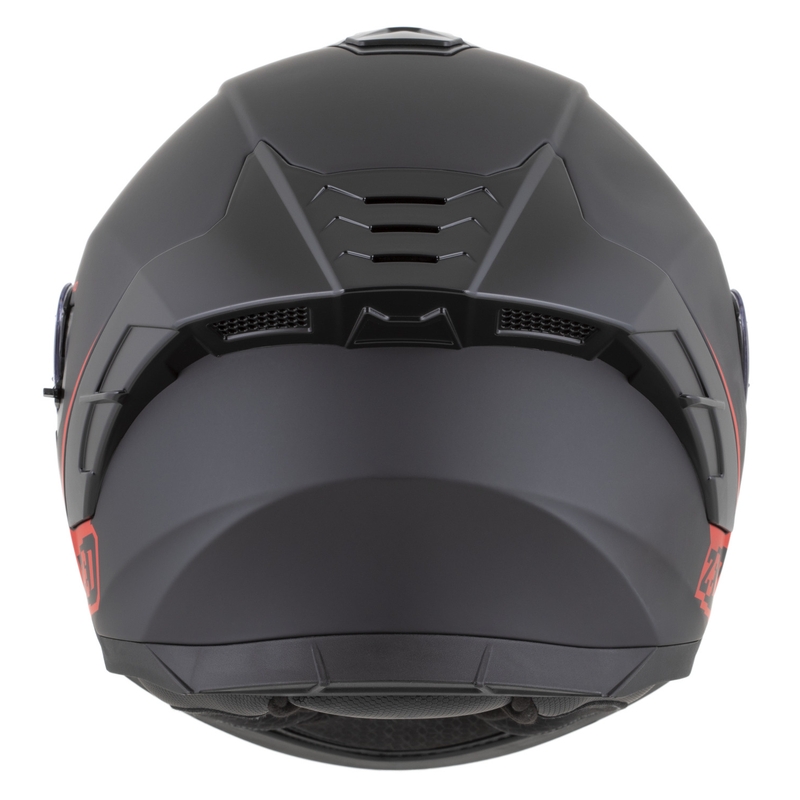 Casco integral de moto ZED K40 negro mate-rojo