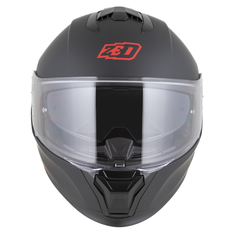 Casco integral de moto ZED K40 negro mate-rojo