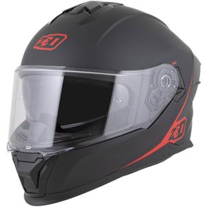 Casco integral de moto ZED K40 negro mate-rojo