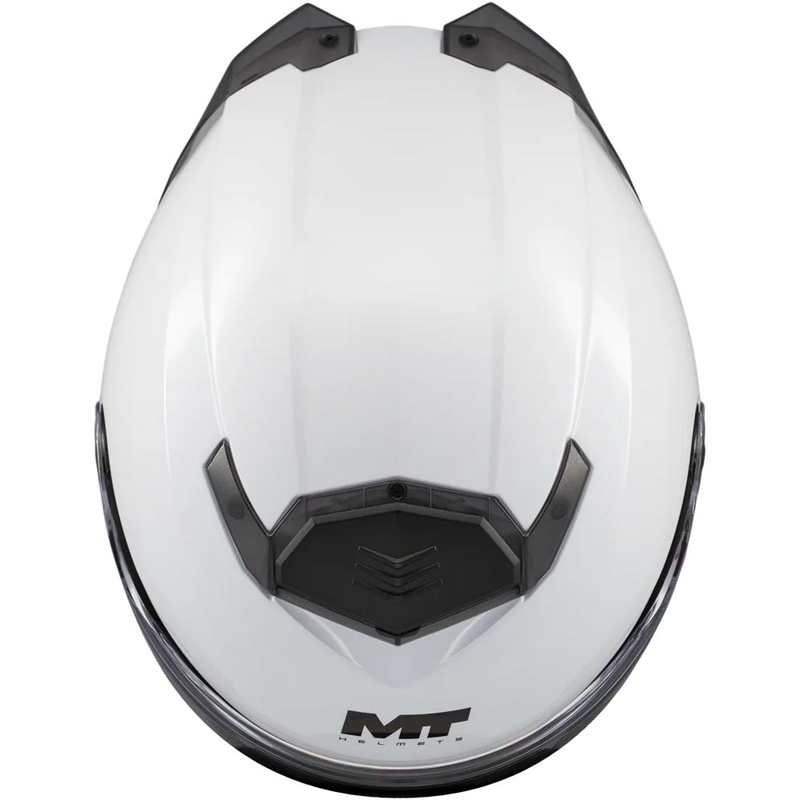Casco de moto abatible MT Atom 2 SV Pure A0 blanco