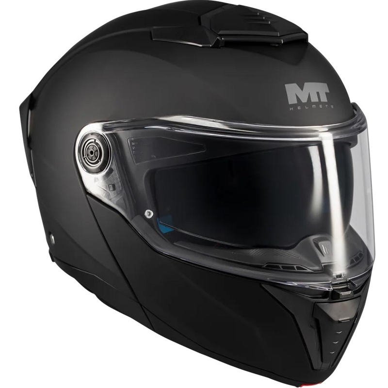 Casco de moto abatible MT Atom 2 SV Pure A1 negro mate