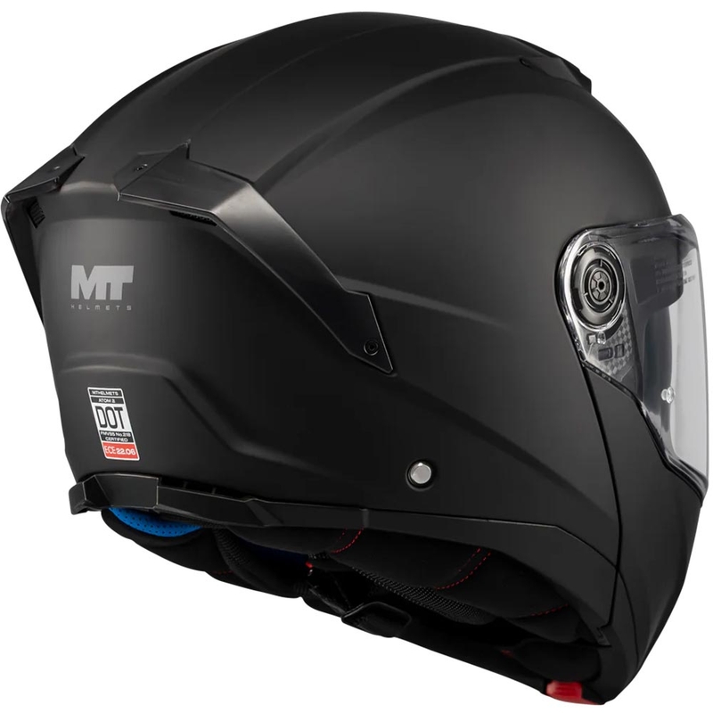 Casco de moto abatible MT Atom 2 SV Pure A1 negro mate