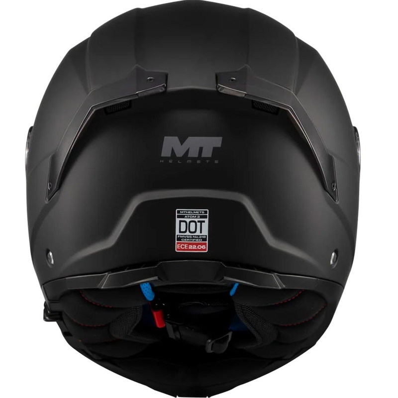 Casco de moto abatible MT Atom 2 SV Pure A1 negro mate