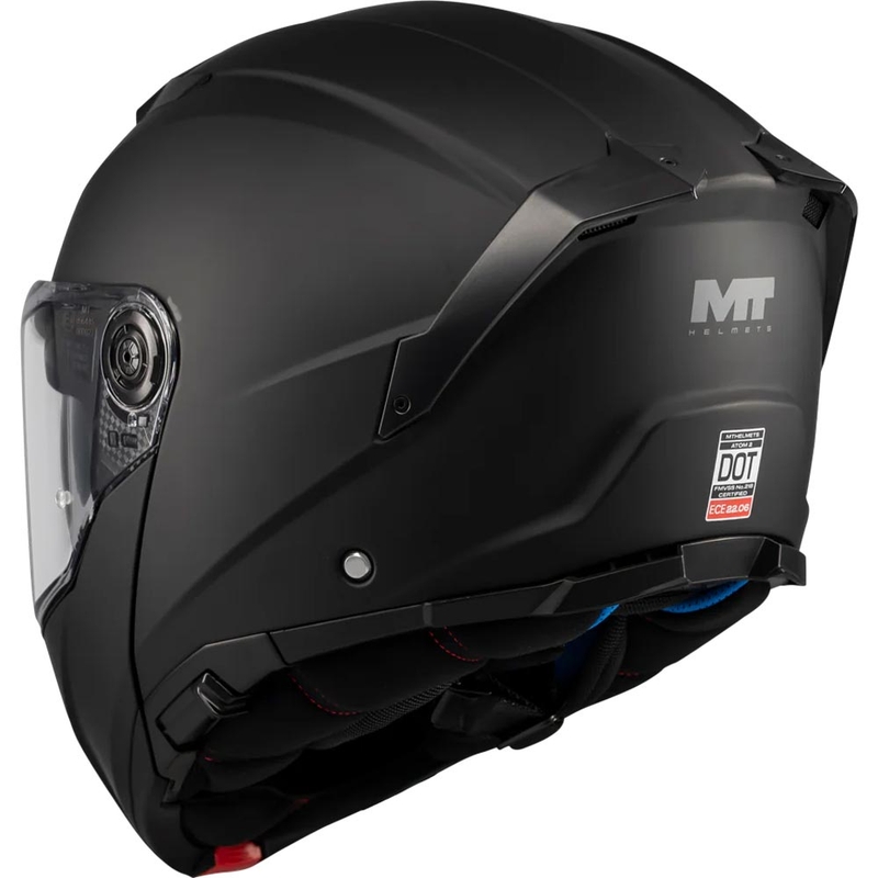Casco de moto abatible MT Atom 2 SV Pure A1 negro mate