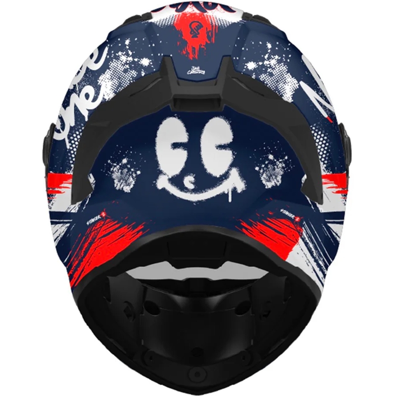 Casco integral de moto infantil MT Stinger 2 Rocket C17 azul-rojo-blanco
