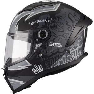 Casco integral de moto infantil MT Stinger 2 Tagger B2 negro mate-gris