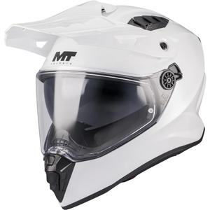 Casco de moto enduro MT Track SV Pure A0 blanco