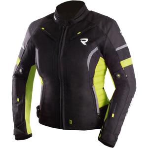 Chaqueta de moto para mujer Street Racer Betty II negro-amarillo fluo