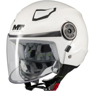 Casco de moto infantil abierto MT Lite Pure A0 blanco