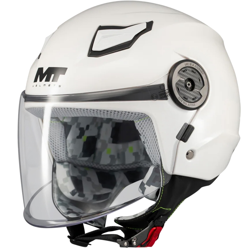 Casco de moto infantil abierto MT Lite Pure A0 blanco
