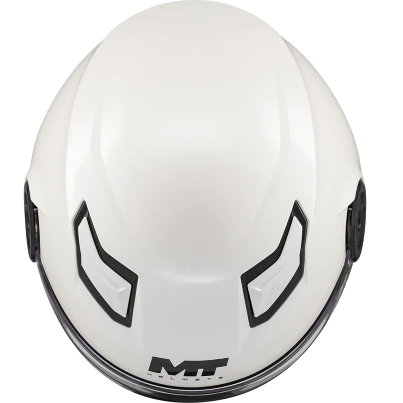 Casco de moto infantil abierto MT Lite Pure A0 blanco