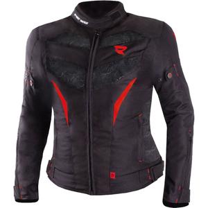 Chaqueta de moto para mujer Street Racer Rose Air Negra y Roja