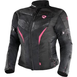 Chaqueta de moto para mujer Street Racer Rose Air Negra y Rosa