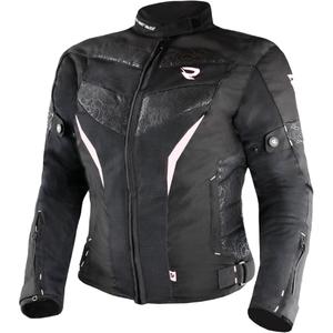 Chaqueta de moto Street Racer Rose Air en blanco y negro para mujer