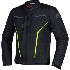 Chaqueta de moto Ozone Delta IV negra-amarilla fluorescente