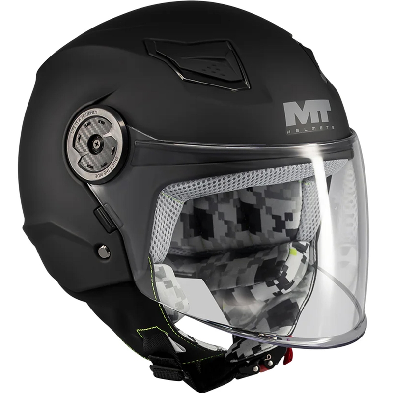 Casco de moto infantil abierto MT Lite Pure A1 negro mate