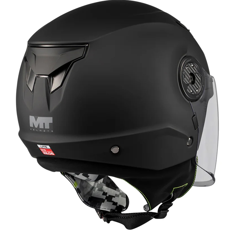 Casco de moto infantil abierto MT Lite Pure A1 negro mate
