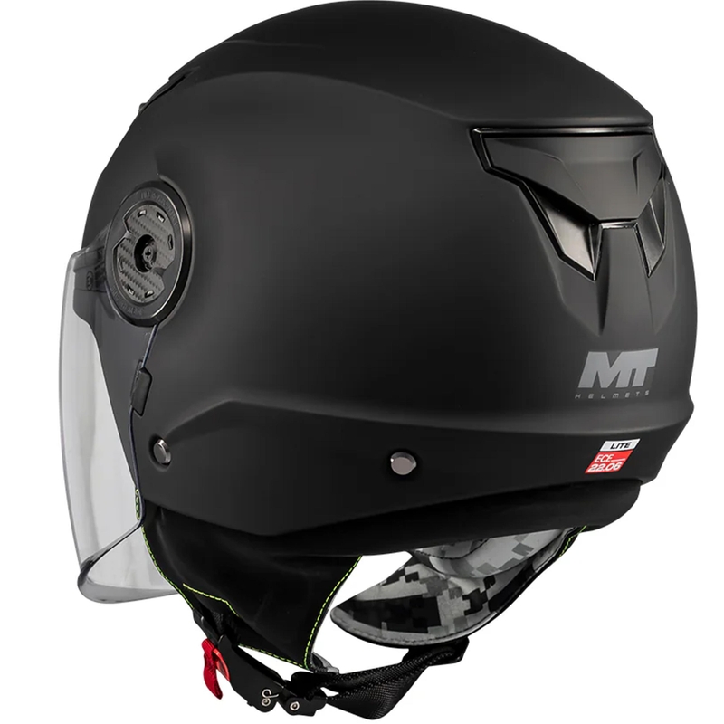 Casco de moto infantil abierto MT Lite Pure A1 negro mate