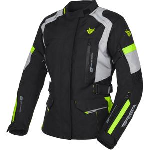 Chaqueta de moto para mujer RSA EXO 2 negro-gris-amarillo fluo