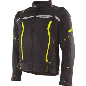 Chaqueta de moto Street Racer Flex EVO negro-amarillo fluo