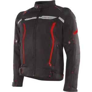 Chaqueta de moto Street Racer Flex EVO negra y roja