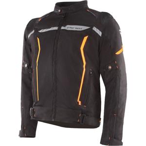 Chaqueta de moto Street Racer Flex EVO negro-naranja