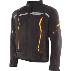 Chaqueta de moto Street Racer Flex negro-naranja