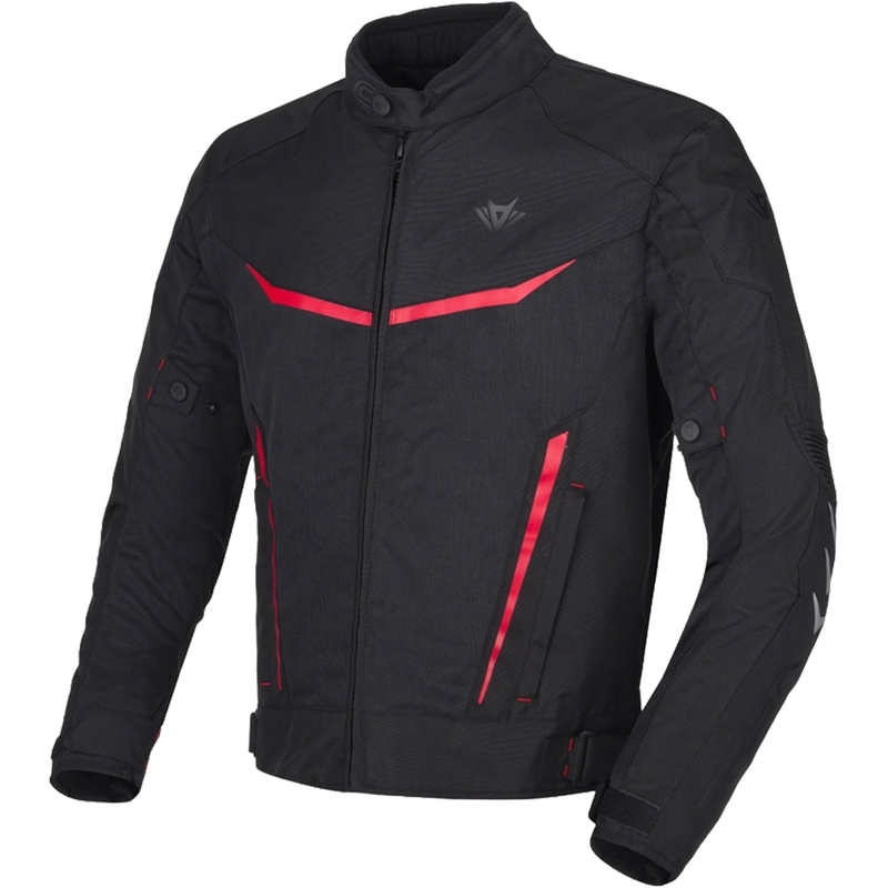 Chaqueta de moto RSA Runway negro-rojo