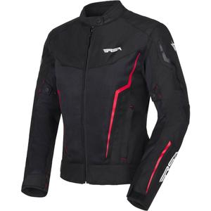 Chaqueta de moto para mujer RSA Bolt Negra, Blanca y Roja