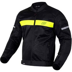 Chaqueta de moto Ozone Dart negro-amarillo fluorescente
