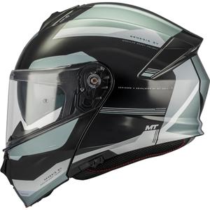 Casco de moto abatible MT Genesis SV Raccoon B12 negro-gris