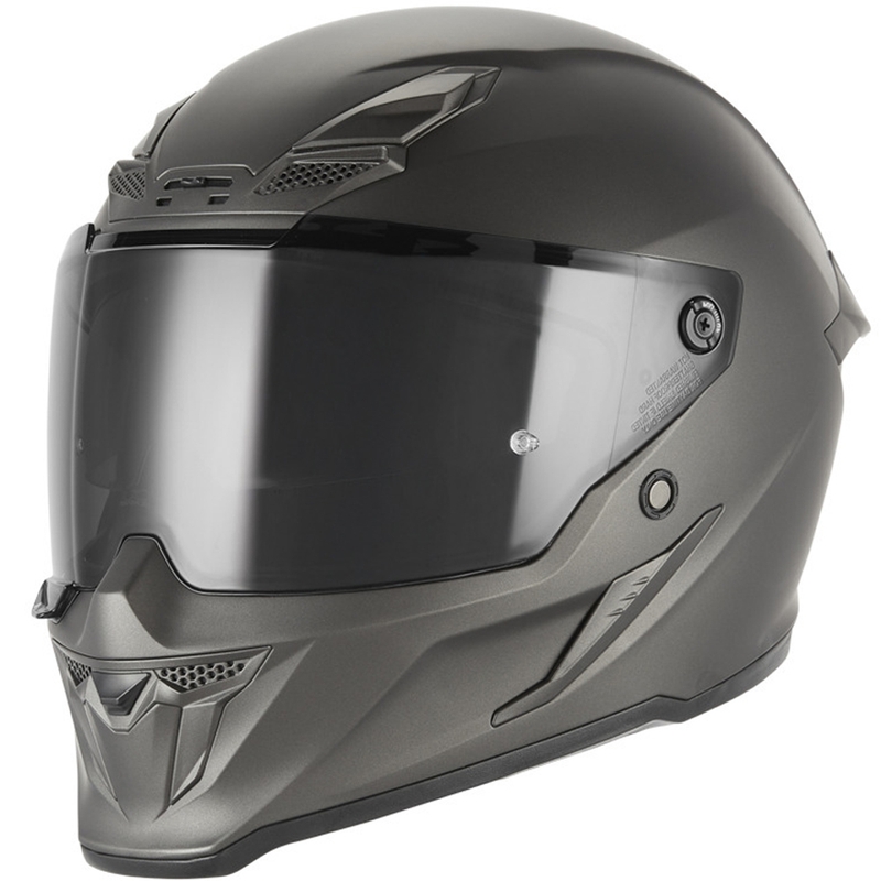 Casco integral de motocicleta NOX Exclusive Goliath, titanio mate