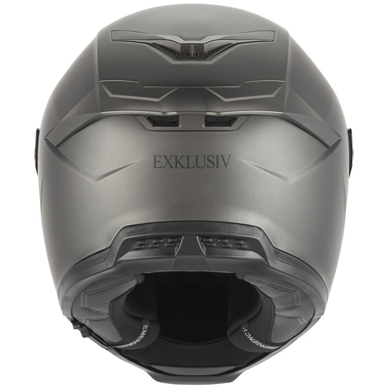 Casco integral de motocicleta NOX Exclusive Goliath, titanio mate