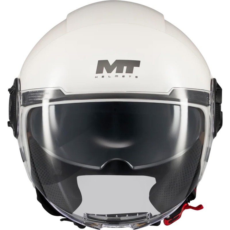 Casco de moto jet MT Viale SV S Pure A0 blanco