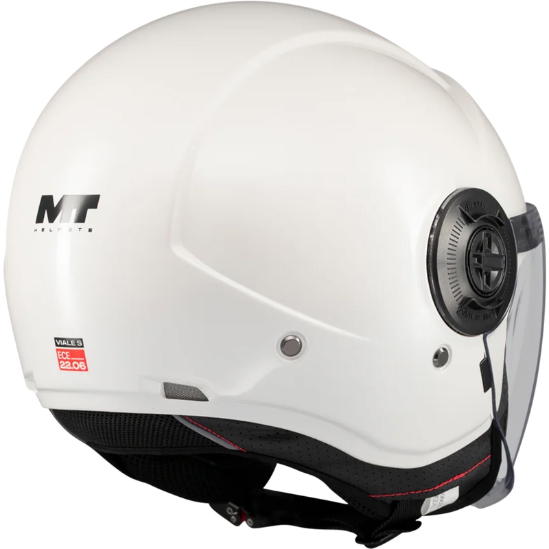 Casco de moto jet MT Viale SV S Pure A0 blanco