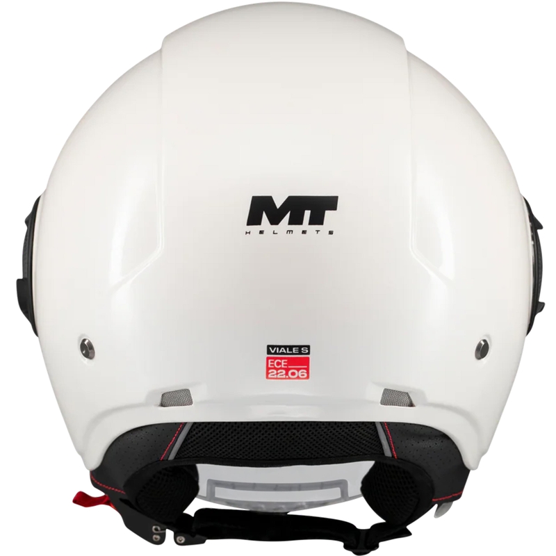 Casco de moto jet MT Viale SV S Pure A0 blanco