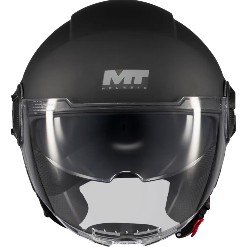 Casco de moto jet MT Viale SV S Pure A1 negro mate