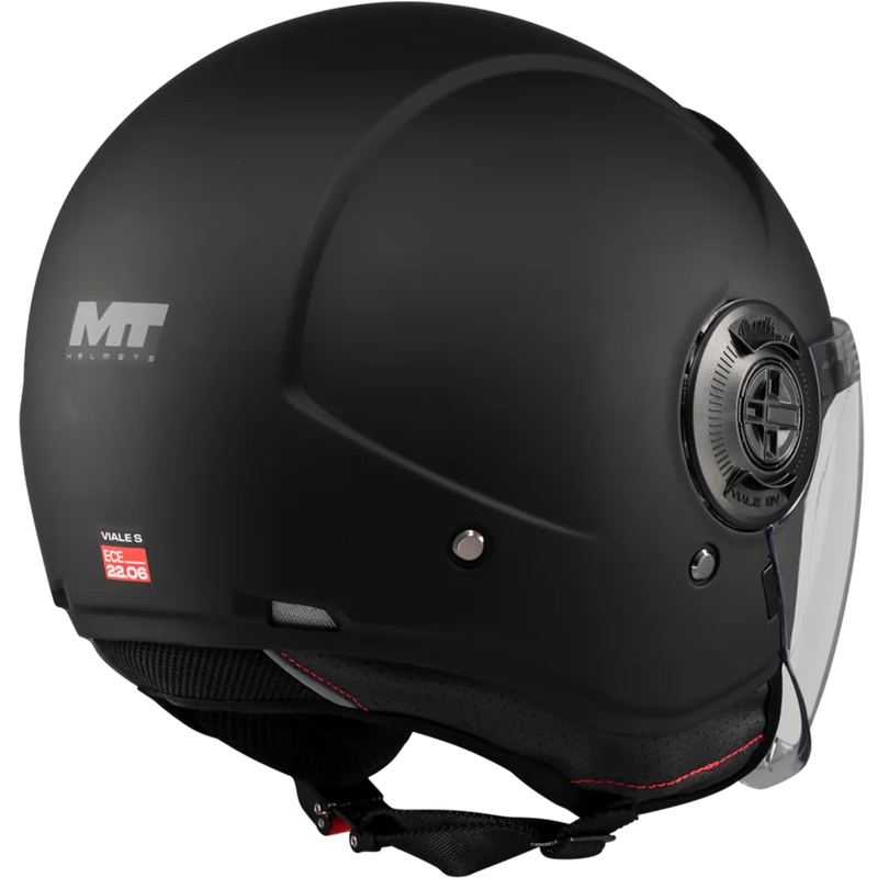Casco de moto jet MT Viale SV S Pure A1 negro mate