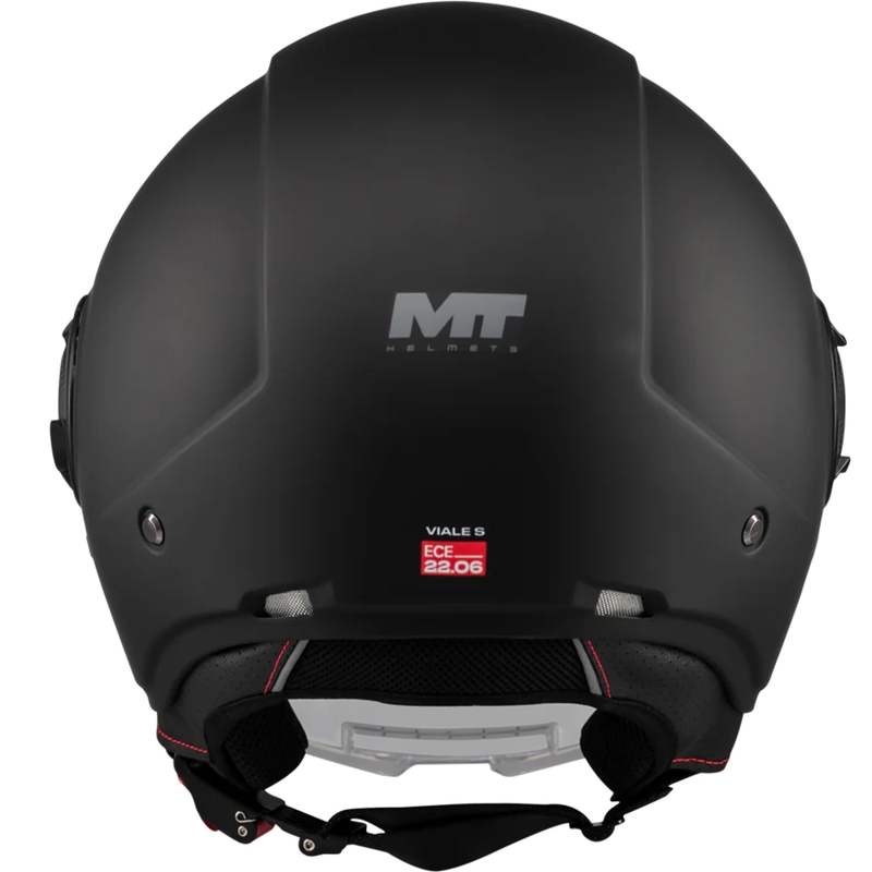Casco de moto jet MT Viale SV S Pure A1 negro mate